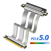 Câble Riser PCIE5.0 Haute Vitesse 16X avec Connecteur Mâle-Femelle à 180 Degrés, Câble Riser GPU X16 Flexible en Stock