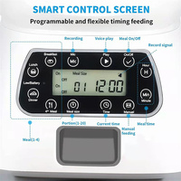 Distributeur automatique de nourriture pour animaux de compagnie intelligent de 3,5 L, distributeur automatique de nourriture pour chats avec Wi-Fi, bol en acier inoxydable, enregistrement de la minuterie, alimentation des animaux de compagnie