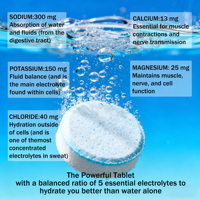 Tabletas Efervescentes de Electrolitos con Sabor a Limón y Lima, Sin Azúcar, para Hidratación Deportiva, Suplementos Energéticos para Adultos, Venta al Por Mayor