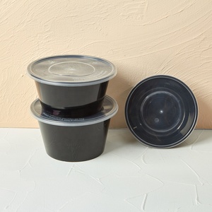 Tek kullanımlık mikrodalga güvenli şeffaf yuvarlak kutusu şeffaf gıda kabı şeffaf gıda ambalaj kapaklı kase çorba şehriye - Product Image 6