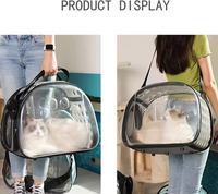 Sac à dos de transport pour animaux de compagnie, pour chats et chiens, respirant, pliable, transparent, grande capacité, PETeva Polyester