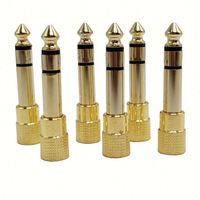 Adaptor TRS 3.5mm ke 6.35mm, Adaptor Audio Stereo Headphone 6.35mm Male ke 3.5mm Female, Adaptor 3.5mm ke 6.5mm, 6.35 ke 3.5 Female