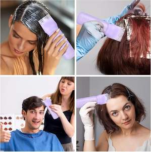 Set di 4 Spazzole Districanti Viola per Capelli con Nebulizzatore e Spazzola Lisciante in Silicone per Massaggio del Cuoio Capelluto - Product Image 4