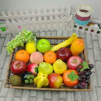 Frutas Artificiales de Plástico, Simulación de Plátano, Manzana y Sandía, Moldeadas por Inyección, 10 cm, Pequeñas, para Halloween, Hogar, Bodas y Decoración de Habitaciones