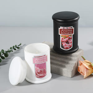 Bougie parfumée de luxe en cire de soja pot à bougie en verre coloré <span class=keywords><strong>huile</strong></span> <span class=keywords><strong>essentielle</strong></span> personnalisée de marque privée pour la décoration de la maison - Product Image 4