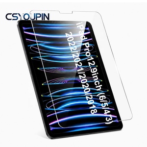 Protecteur d'écran <span class=keywords><strong>en</strong></span> verre trempé pour iPad Pro 12.9 "6/5/4/3 (<span class=keywords><strong>2022</strong></span>/2021/2020/2018), <span class=keywords><strong>film</strong></span> transparent <span class=keywords><strong>en</strong></span> verre de dureté 9H, résistant aux rayures - Product Image 1