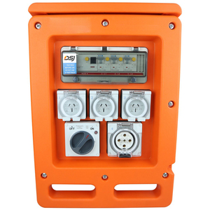 Estándar Australiano 48A415V, Distribución <span class=keywords><strong>de</strong></span> Energía Portátil Trifásica, Tomacorrientes con Interruptor IP66, Tablero <span class=keywords><strong>de</strong></span> Energía Temporal para Construcción - Product Image 1