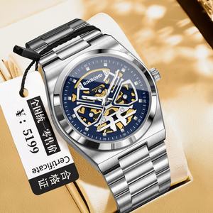 Binbond New High Quality Men's Quartz <b>Watch</b> <b>Waterproof</b> Stainless Steel Glass Dial Alloy Customized Logo Business Fashion Style - Product Image 4