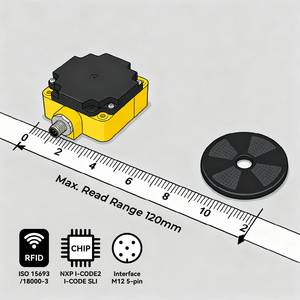 D1604r औद्योगिक Hf RFid रीडर 13.56mhz आइसो15693 nxp चिप <span class=keywords><strong>Rs485</strong></span> निजी प्रोटोकॉल 120 रोलर कन्वेयर वेयरहाउसिंग के लिए मिमी रेंज - Product Image 3