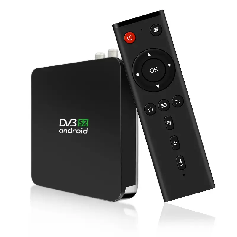 2023 नई एंड्रॉयड टीवी बॉक्स DVB के साथ S2 HD उपग्रह रिसीवर एफटीए हाइब्रिड एंड्रॉयड सेट टॉप बॉक्स
