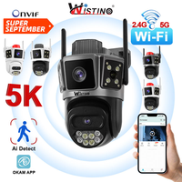 Sistema de Cámara de Seguridad CCTV Wistino de 10MP con Lente Dual para Exteriores, Wifi 5G, Visión Nocturna a Color y Detección de Movimiento por IA