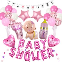 Meistverkauftes Grenzüberschreitendes Baby-Shower-Ballon-Set, Geschlechts-Enthüllungs-Party-Dekoration mit Baby-Fußabdruck für Szenengestaltung