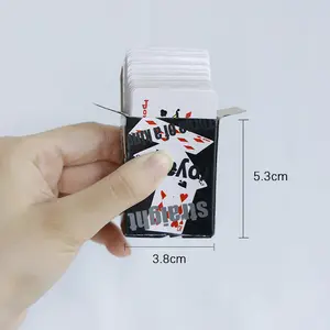 Popüler en iyi ürün fotoğraf kağıt oyun kartı Mini özelleştirilmiş oyun kartı hafif Poker kartları