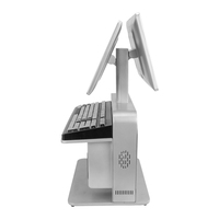 Sistema de Punto de Venta Licon de Pantalla Dual de 15.6 Pulgadas con Impresora de 58 mm, Escáner, Teclado, Todo en Uno, Caja Registradora para Supermercado