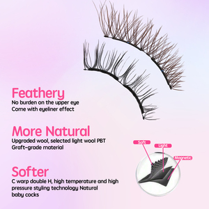 Kit d'<span class=keywords><strong>eyeliner</strong></span> et de <span class=keywords><strong>cils</strong></span> <span class=keywords><strong>magnétiques</strong></span> le plus vendu 2025 |   Volume Vegan et sans danger pour les yeux sensibles - 8 paires réutilisables - Product Image 3