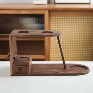 BAMBUS Set <span class=keywords><strong>per</strong></span> Caffè Pour-over Moderno e Minimalista con Supporto in Legno Massello e Macinacaffè Manuale - Product Image 4