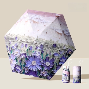 <span class=keywords><strong>Ovida</strong></span> moda mujer a prueba de viento 5 plegable protección solar sombrilla Rosa flores estampado tela lluvia paraguas portátil regalo femenino - Product Image 6