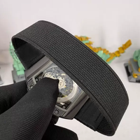 Nouvelle édition couleur 2026, style RM67-02, montre automatique ultra-fine de 7,8 mm, squelette en fibre de carbone, bracelet en nylon