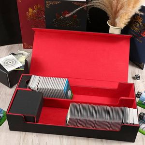 Boîte de rangement pour cartes Boltqurn, grande capacité, finition rouge et noire brillante, solution de rangement organisée pour cartes - Product Image 4