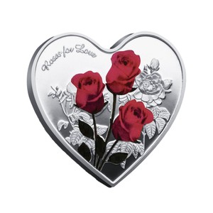 Monedas Conmemorativas de Metal en Forma de Corazón con Rosas, Tema Romántico de Amor, para el Día de San Valentín, Regalos Empresariales, Venta al Por Mayor - Product Image 1
