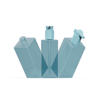 Botella Transparente Cuadrada Vacía de PETG para Loción con Bomba Dosificadora, 333 ml, Ecológica, con Logotipo Personalizado, Envase para Champú y Acondicionador
