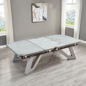<span class=keywords><strong>Table</strong></span> de billard club fantaisie de 30 ans en usine Style philippin jambe en bois massif piscine Sport cadre en métal à réglage fin laine américaine - Product Image 4