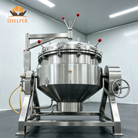 Autocuiseur Commercial à Gaz Basculant en Acier Inoxydable 304, Marmite Haute Pression pour la Cuisson de Viande, Os, Soupe, Haricots et Riz