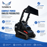 NIMBUS Skid Steer Loader Profesional Berkinerja Tinggi dan Efisiensi Tinggi, Ideal untuk Perbaikan Jalan Kota