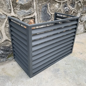 Modern <b>Rectangle</b> Metal Slat Fence <b>Planter</b> Box with UV Resistant Painted Finish 3D Modeling Service for Backyard Landscape Decor - Product Image 6