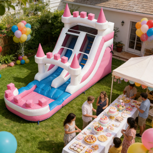 Castillos Inflables Grandes con Toboganes, Parques Acuáticos Móviles, Desafíos Acuáticos al Aire Libre, Áreas Escénicas, Material de PVC, Fácil Instalación - Product Image 3