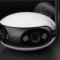 Cámara de Seguridad IP POE Panorámica GW-F2FD-M4X(AG) ICSEE con Doble Lente de 4 MP, CCTV WIFI Inalámbrico con Vista Amplia de 180 Grados