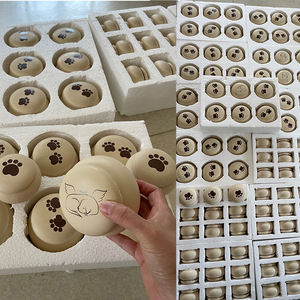 Coral Pet Small Mini Ashes Keepsake Dog <strong>Cat</strong> Animal Porcelain <strong>Urn</strong> Paw Modern Cremation Ashes <strong>Urn</strong> Ash Container Ceramic Pet <strong>Urn</strong> - Product Image 5