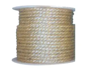 Corde torsadée en jute de couleur naturelle avec bobine d'emballage