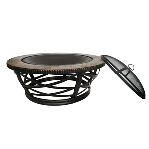 Trépied <span class=keywords><strong>Barbecue</strong></span> Poêle Camping Bonfire Party Réchauffement Cuisson <span class=keywords><strong>Brasero</strong></span> BBQ Fire Pit Avec Mesh Cover - Product Image 3