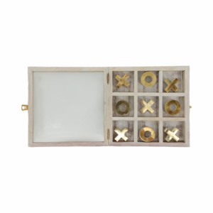 Scatola Decorativa in Legno per Gioco del Tris, Gioco da Tavolo Classico Minimalista, Decorazione per Tavolino da Caffè e Soggiorno - Product Image 6