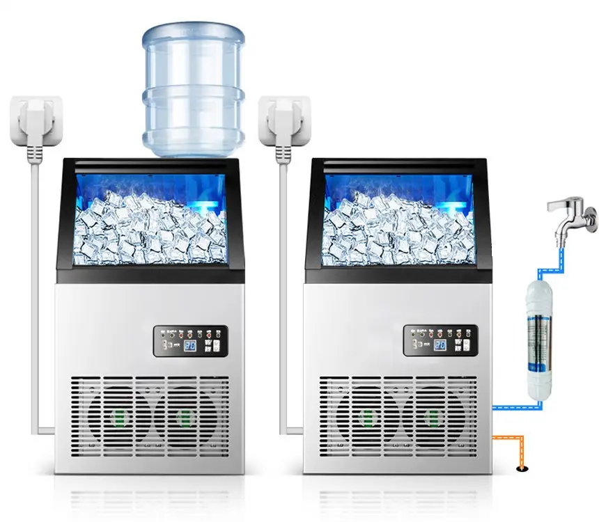 Rekabetçi fiyat yüksek kapasiteli düşük enerji ev sayaç üst buz yapım makinesi ile yapma makinesi su sebili