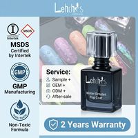 Lehchis Ensemble de vernis à ongles gel effet eau 15ml EASY NO-WIPE AT-HOME SALON RÉSULTATS HEMA TPO Free Long Lasting Vegan