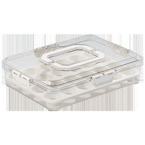 Egg <b>Storage</b> <b>Container</b> <b>Stackable</b> With Lid Food Grade Refrigerator Organizer For Kitchen Use - Product Image 5
