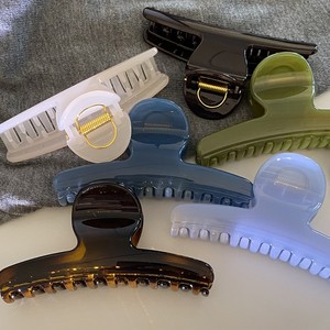 กิ๊บหนีบผมอะคริลิคขนาดใหญ่ 12 ซม. สีเจลลี่ รูปทรงกากบาท สไตล์เกาหลี สำหรับตกแต่งผมด้านหลัง - Product Image 3