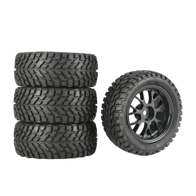 1.9 Inch 75mm Off Road Buggy Tires Wheel 12mm Hex Hubs Rubber for 1/14 1/16 1/10 RC Car Wltoys 144001 Scx10 Traxxas Trx-4 Tamiya