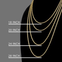 Chaîne de cou Hip-Hop torsadée pour homme en acier inoxydable, tailles 2mm-5mm, plusieurs tailles et couleurs assorties