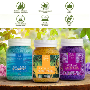 Baño de flores <span class=keywords><strong>y</strong></span> <span class=keywords><strong>sal</strong></span> de etiqueta privada Remojo Sales de baño de lavanda orgánica de arco iris natural - Product Image 4