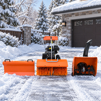 Souffleuse à neige portable à essence 6,5 CV, balayeuse manuelle pour allées, parcs et routes, nettoyage hivernal