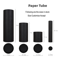 Vente en gros stock en vrac boîte de tubes en papier couché recyclable brun fin noir kraft pour thé rouge à lèvres baume à lèvres stockage de cylindre