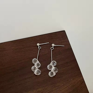 Pendientes de Moda con Lazo, Pendientes Geométricos Creativos de Diseño Coreano, Pendientes de Perlas Transparentes para Adolescentes - Product Image 6