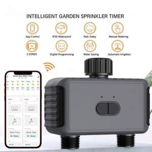Nuevo Controlador de Riego por Goteo Inteligente con Bluetooth, Temporizador de Agua Inteligente de 2 Vías para Jardín - Product Image 3