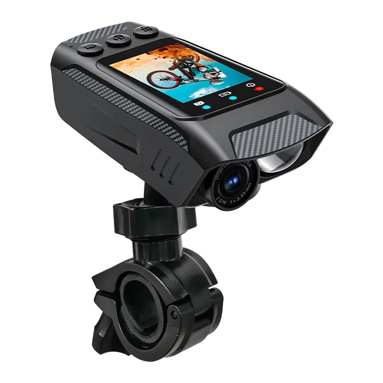 كاميرا فيديو عالية الجودة مضادة للماء واي فاي للأنشطة الخارجية للدراجات النارية خوذة دراجة حركة رياضية كاميرات تسجيل فيديو 4 كيه مع شاشة