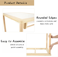Table sensorielle avec double panneau et 2 chaises, table à sable et à eau multifonctionnelle en bois pour enfants
