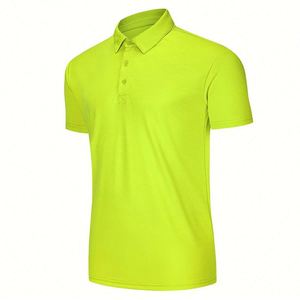 Polo de sport pour homme, design simple, élastique, coupe ajustée, 100% coton de haute qualité, modèle vierge - Product Image 6
