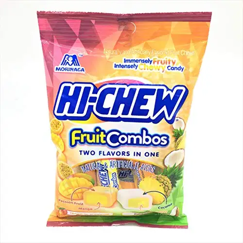 Hi-Chew Sensationally Chewy Fruit Candy Combos Tropical Smoothie Pina Colada [6バッグ]